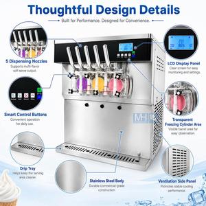 Nouvelle conception, 5 saveurs, machine à faire des glaces molles, machine à faire des glaces <span class=keywords><strong>Ninja</strong></span>, machine à faire des friandises glacées - Product Image 4