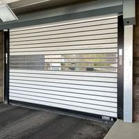 Porte spirale en alliage d'aluminium à haute vitesse thermique personnalisée avec résistance au vent classe 11-12 pour bâtiment industriel