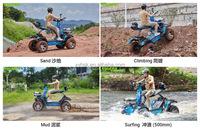 Scooter électrique tout-terrain à 4 roues, quad électrique tout-terrain pour la plage, la montagne et l'escalade