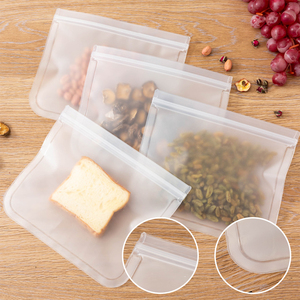 Hot Sale Eco Friendly Leakproof Freezer Liquid silicone food <b>bag</b> <b>zip</b> lock <b>bags</b> Reusable silicone food vacuum storage <b>bags</b> - Product Image 2