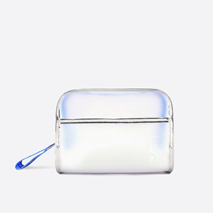 Pochette de toilette transparente givrée avec fermeture éclair, sac à maquillage réutilisable pour femmes, organiseur de trousse de toilette de voyage - Product Image 2