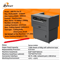 Máquina de Corte de Etiquetas de Formato Grande 600 Suc Pro B, Cortadora de Etiquetas Automática de Doble Cabezal de 600 mm, Plotter con Motor Servo CCD