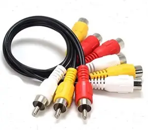 Extension Cord 3 RCA to 3 RCA male female Audio Video Power Cord AV cable