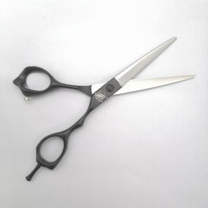 مينغهين محفورة مقبض تصفيف الشعر منحني باربار مقص المقصات الملمس فريد الذاتي قص الشعر آلة المقص - Product Image 3