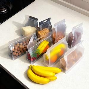 YSH Kapalı Kendinden Yapışkanlı Kırılmış Buz Plastik Ambalaj Poşeti Buzlu Şeffaf Geniş Sekiz Kenarlı Yapıştırmalı Düz Tabanlı Saplı Poşetler - Product Image 4