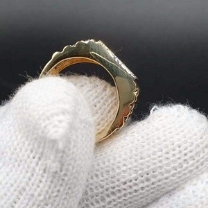 Bague de cocktail moderne de luxe pour homme, personnalisable, plaquée rhodium, avec moissanite, bague intelligente NA pour homme, bague à pierres multicolores, résistante aux taches - Product Image 4