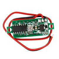 Pengukur Tegangan Digital LCD 0.28 Inci Hot Red DC 2.4V-30V untuk Mobil dan Motor
