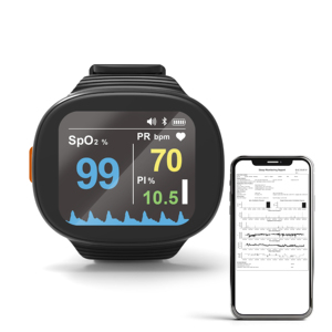 Moniteur de sommeil, <span class=keywords><strong>appareil</strong></span> de surveillance de la pression artérielle et de l'<span class=keywords><strong>oxygène</strong></span> sanguin, détection d'apnée, Bluetooth, écran OLED couleur - Product Image 2