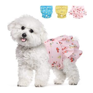 Nobleza confezione di 3 pannolini per cani riutilizzabili pantaloni sanitari per cani in calore e mutandine per cani lavabili mestruali - Product Image 1
