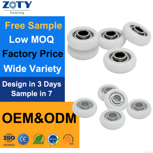 Roulement à rouleaux circulaire en plastique POM haute précision résistant à l'usure 5x18x6mm, poulie <span class=keywords><strong>pour</strong></span> rail <span class=keywords><strong>de</strong></span> porte et fenêtre coulissante - Product Image 1