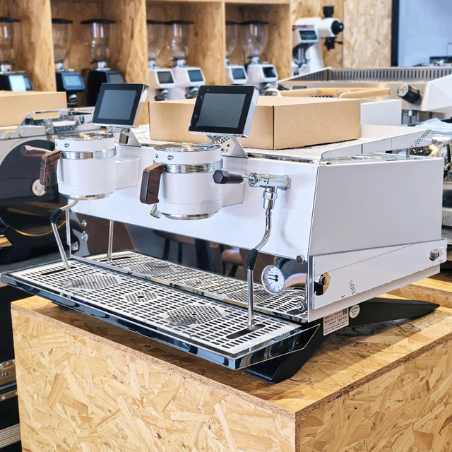 T&Z Electric Dual Group Coffee Machine 7L Food Grade Stainless Steel Boiler for Commercial Cafe Shop