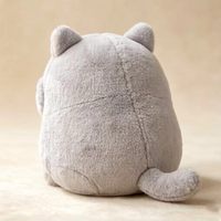 Bulk Gepersonaliseerde Ronde Boze Kat Pluche Speelgoed, Zachte Pluche Dieren, Groothandel Bulk Aangepaste Pluche Aanbod