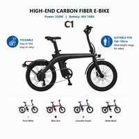 Vélo à assistance électrique WOWCAT C1, nouveau vélo électrique pliable en fibre de carbone, vélo de route ultra-léger, batterie au lithium 250W 20 pouces, 7 vitesses