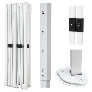 Tente d'extérieur robuste et simple, abri pliant en tissu, auvent à quatre coins, fenêtre romaine translucide en tissu artistique pour grands événements - Product Image 4