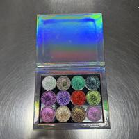 Palette de pigments d'ombres à paupières nouvellement uniques personnalisées avec des nuances duochromes multichromes mates et chatoyantes de longue durée