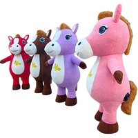 Costume de mascotte de cheval gonflable pour adultes, costume de performance en vente