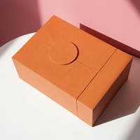 Boîtes rigides en papier artisanal texturé personnalisées avec insert en mousse pour 2 bouteilles Emballage de parfum durable Boîte de parfum de luxe