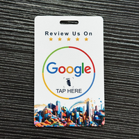 Support NFC pour cartes Google Maps, personnalisable, blanc, avec fonction NFC Tap, pour avis clients