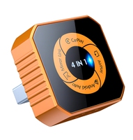Adaptador Inalámbrico 4 en 1 para CarPlay y Android Auto, Venta al Por Mayor de Fábrica 2026, con Adaptador Naranja
