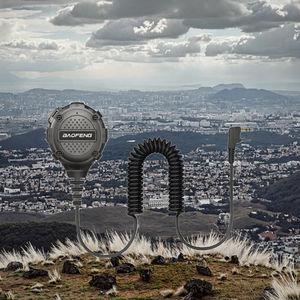 Baofeng 360 °   Mikrofon Walkie Talkie Klip Belakang Berputar 2-Pin Tipe K <span class=keywords><strong>M</strong></span> Tangent PTT Speaker Bahu dengan Aksesori Radio - Product Image 2