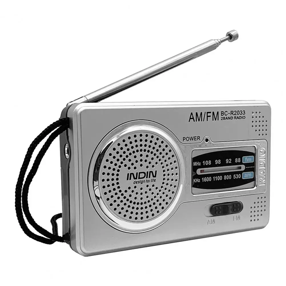 2024 baru portabel Mini saku baterai AA FM AM antena Radio