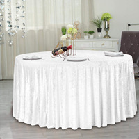 Nappe ronde en velours vert émeraude sur mesure, 120 pouces, polyester, pour mariage