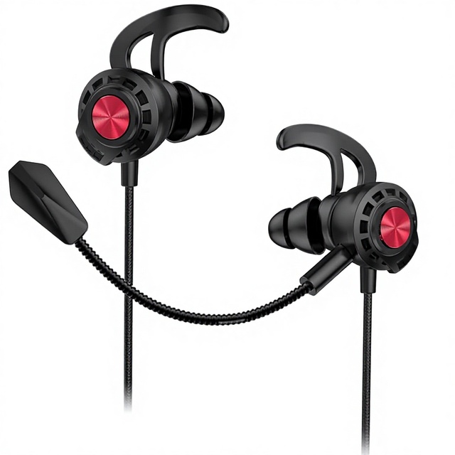 3.5mm Wired Gaming Earphones Detachable Microphone In-Ear Design Mute Function PS4/PS5/Switch/PC Compatible Dynamic Driver