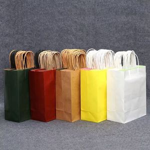 Sac en papier kraft de luxe recyclable personnalisé carton enduit votre propre logo complet avec poignée pour le stockage des aliments - Product Image 5