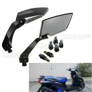 Espelho retrovisor universal para motocicletas, 8 mm, 10 mm, scooter, e-bike, 2 peças, par, espelho convexo lateral, para automóveis