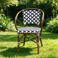 Chaises d'extérieur en aluminium empilables de conception française, chaises de café, table de salle à manger de jardin, utilisation commerciale pour terrasse, toutes saisons