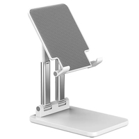 Altura de ángulo ajustable de silicona antideslizante adecuada para tabletas móviles iPad soporte ABS + soporte de aluminio para teléfono iPhone Huawei