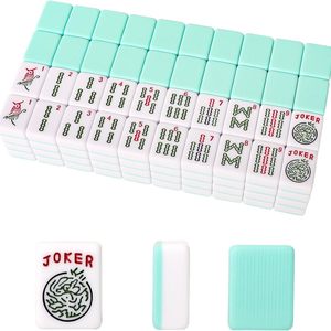 Mahjong Americano Mini, Mahjong de Viaje Portátil, Mahjong Pequeño con Fichas de Mahjong de Manivela, Estilo Americano, Tarjeta G - Product Image 2