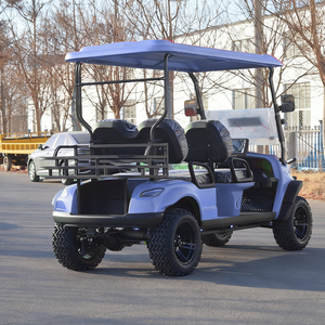 Voiturette de golf électrique miniature de haute qualité, sièges réglables, couleur violette, 4 places, voiturettes électriques de tourisme pour navette de station balnéaire - Product Image 2