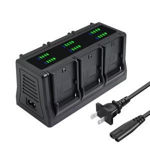Chargeur de batterie NP-F durable à 6 canaux avec plaques de charge interchangeables pour batteries d'appareil photo Sony Canon <span class=keywords><strong>Nikon</strong></span> NP-FW50 LP-E17 EN-EL14 - Product Image 3