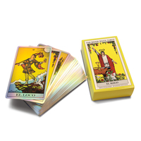 Lady mystery divination jeu de tarot de luxe holographique cartes de tarot couleur imprimées personnalisées en espagnol