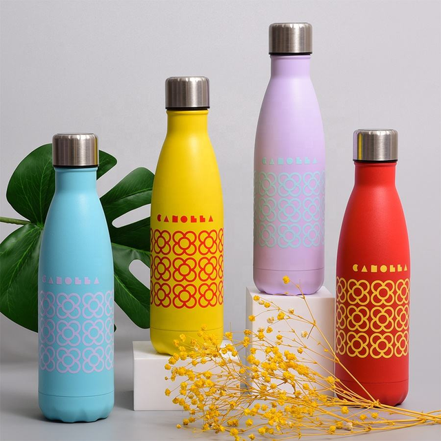 17oz 500ml Water Led for Contemporary Coolshine Stainless Steel Children Back to School Office Cup Gym Bottle