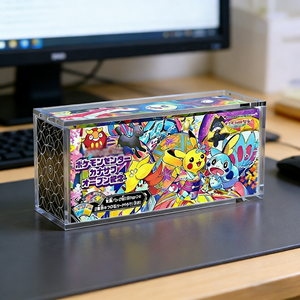 Boîte de présentation Pokémon en acrylique avec protection UV pour TCG/ETB/Booster/151 UPC/SPC, série Factory, épaisseur 5-8 mm, couvercle magnétique - Product Image 1