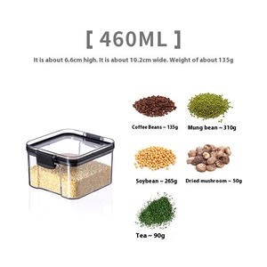 Frasco de Plástico Cuadrado Transparente para el Hogar al por Mayor, Recipiente Hermético para Almacenamiento de Granos, Snacks y Frutos Secos en la Cocina, Estilo con Tapa - Product Image 6