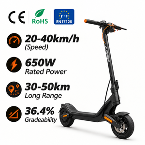 Scooter AURORIDE ES-N8 48V 13Ah de Suspensión Completa con Neumáticos de 9.5 Pulgadas, en Tendencia, Almacén en la UE, Resistente al Agua IP56, de Fábrica - Product Image 1