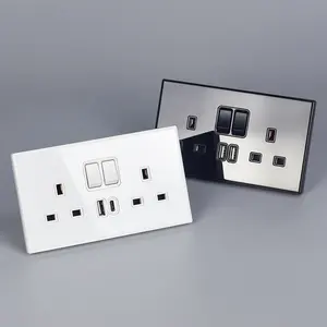 Professional new creative Standard Power Socket 20W Plug Outlet grey Universal Wall electrical socket