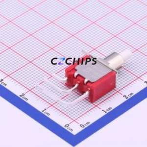 7MS7P1B20M7QES Push Button Switch Through hole Switch Single Pole Double Throw Round Plunger Right Angle Insert White - Product Image 1