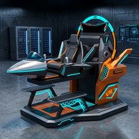 Simulador de Vuelo VR Comercial, 8 Juegos Interactivos de Vuelo, Máquina de Piloto de Avión de Realidad Virtual para Parque de Atracciones