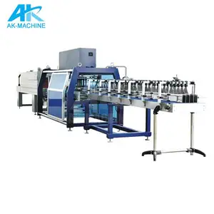 Liquid Bottles Packing Machine / Automatic Shrink Tunnel Wrapping Machine By 12 Bottles A Package