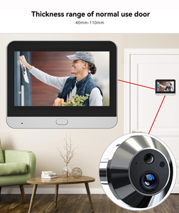Không dây hai-in-one thông minh Door Viewer & máy ảnh 4 gam Wifi tuya điều khiển từ xa 3MP CAT-Eye chuông cửa với 4.3 ''Màn hình LCD - Product Image 6