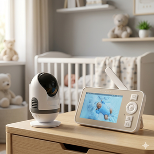 Tuya <b>Smart</b> <b>WiFi</b> Baby Monitor 4 Inch IPS Screen 1080P With Night Vision Two Way Audio Pan Tilt Temperature Monitoring - Product Image 6