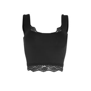 Viviblook C26TP042 Women Summer <b>Vest</b> New Casual Crop <b>Top</b> for Ladies Solid Color <b>Lace</b> Sexy Sleeveless Tank <b>Top</b> - Product Image 6