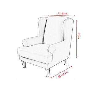 Cubiertas duraderas de alta calidad para sillón Wingback, Fundas protectoras antideslizantes para sofá y silla - Product Image 3