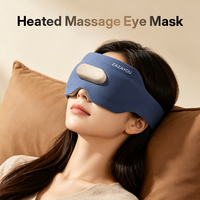 Masque oculaire chauffant vibrant pour massage et sommeil, masque 3D occultant total pour la relaxation, vente en gros sous marque privée