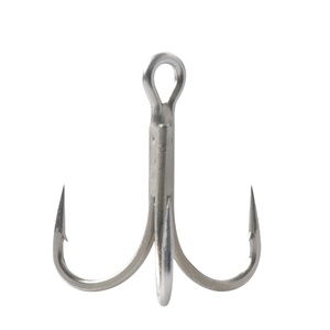 Anzuelos triples de pesca MUSTAD JAWLOK <span class=keywords><strong>3X</strong></span> 4X <span class=keywords><strong>5X</strong></span> plateados para pesca en agua salada, acero con alto contenido de carbono JL73NP JL74NP JL75NP - Product Image 1