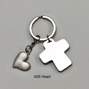 Hebilla de aleación de Zinc Piratical para llaveros, diseño Simple personalizable, corazón cruzado, para regalo de decoración de vacaciones - Product Image 1